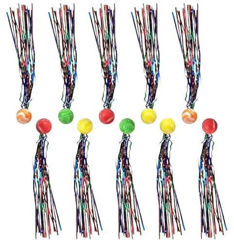 10 Stück Hüpfbälle für Kinder,Mit Farbige Band Kindergeburtstag Hüpfball Kids Springbälle Spielzeug,Gastgeschenk Kindergeburtstag Buntes Flummi Party Beschäftigung Geburtstagstüten Partygeschenke