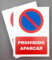 Cartel Prohibido Aparcar 18x25 cm Pack 2ud Señal Salida de Vehiculos Se Avisa Grua (No Aparcar)
