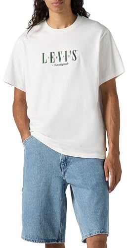 Levi's Ss Relaxed Fit Tee Serif Logo White+ Grey, Serif Logo White+, XL