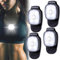 GOMETY 4 Stück LED Clip Lampe Outdoor, LED Stirnlampe mit 3 Lichtmodi USB Wiederaufladbar Nacht LED Lauflichter Klein Taschenlampe Sicherheitslicht für Wandern Camping Laufen Jogger Rucksack (4)