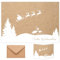 20 Stück Weihnachtskarten mit Kraftpapier Umschlag Set, A6 Weihnachtskarte mit Weihnachtsmuster und Frohe Weihnachten im Kraftpapier-Look für Freunde, Geschäftlich und Familie