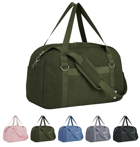 Narwey für Kleine Reisetasche Handgepäck Damen - Easyjet Handgepäck 45x36x20 Kleine Sporttasche Handgepäck Tasche für Flugzeug Weekender Damen und Herren 25L (Armeegrün)