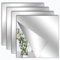 TSLBW 4 Pack Self Adhesive Mirror Stick on Mirror 20x20cm Acrylic Mirror School Mirrors Flexible Mirror Sheets Mirror Stickers for Wall School Home Livingroom Bathroom Bedroom Decor