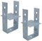 Concrete in Wooden Post U Support Base Bracket 100 x 100mm Decking 2PK