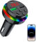 Trasmettitore FM per auto – Adattatore per musica doppio, porta USB, display LED | funzione integrata multifunzione funzione di ricarica per trasmissione di musica senza fili, navigazione