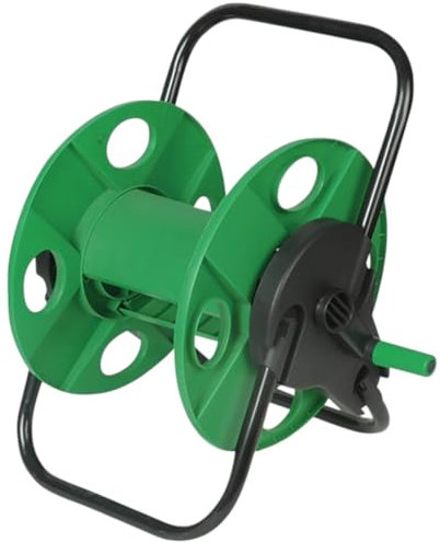 HomeVibe Portable Garden Hose Reel – Lightweight Manual Hose Holder for Up to 45M Hose – Freestanding Outdoor Hose Tidy for Garden, Lawn, Car Wash – Weather-Resistant & Easy to Carry