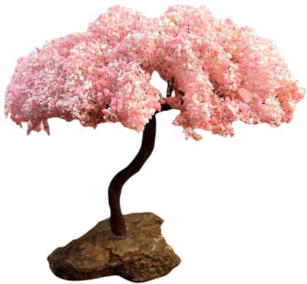 KiBcsLic Modello di Albero di Ciliegio in Fiore Mini Albero Artificiale Ornamentale per Ferrovie