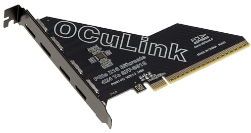 KALEA-INFORMATIQUE PCIe Gen 4.0 x16 zu 4 Ports Oculink SFF-8612 SFF-8611 Controller-Karte für Motherboards mit Splitter-Modus