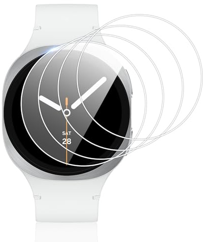 Vauki 4 Pièces Protection Écran pour Samsung Galaxy Watch 8 40mm Verre Trempé 9H Dureté Vitre Anti-Rayures HD Transparent Sans Bulles Film de Protecteur pour Samsung Galaxy Watch 8 40mm