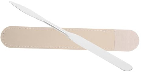 SEWACC Kosmetikmischspatel aus Edelstahl mit Doppelkopf Leicht zu Reinigen und Komfortabel zu Greifen für Make Up und Malerei Anwendung