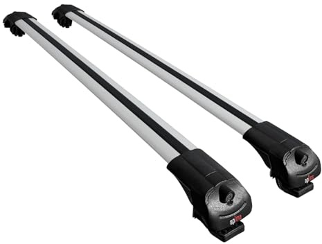 Compatible avec Renault Laguna 3 Estate 2007-2013 ACE-1 Barres de Toit Railing Porte-Bagages de Voiture Gris Aluminium 2 Barres