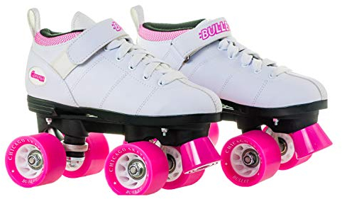 Chicago Skates Damen Chicago Speed 8 Quad, Derby, Rink Skate, Weiß, 39 EU