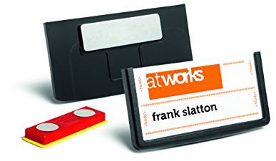 Durable 850201 Namensschild Frame (30 x 60 mm, mit Magnet) Packung à 25 Stück schwarz