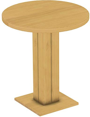 B.R.A.S.I.L.-Möbel Brasilmöbel Bartisch Rio UNO Rund 100 cm Eiche hell Stehtisch Holz Tisch Pinie Massivholz Hochtisch Bistrotisch Tresen Bar Thekentisch Echtholz Größe und Farbe wählbar