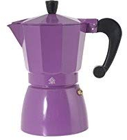 HOME - Caffettiera Brigitte Color da 6 tazze, alluminio, nero/colori assortiti, 12 x 14 x 22 cm