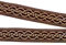 10m Keltische Borte Webband 35mm breit Farbe: Bordeaux-Gold von 1A-Kurzwaren 35034-bogo