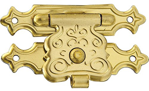 SECOTEC Kassetten-Verschluss | Schatullen-Verschluss | Kästchen-Verschluss | 35x20 mm | gold-färbig | 1 Stück