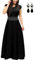 UUAISSO Femmes Robe De Plage Longue Decontractée Tunique Manche Courte ÉTé Boho Maxi Grande Taille B-Noir 2-Manche Courte L