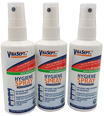 3 Flaschen VibaSept Hygiene Spray je 100ml Desinfektionsmittel Desinfektion Hygienespray
