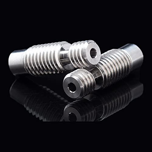 BZ 3D 2 STÜCK V6 All Metal Titanium Alloy Heatbreak,Smooth V6 Heat Break für V6 Volcano Hotend Heizblock für Prusa i3 MK2,MK2.5,MK3,MK3S+3D Drucker 1.75MM Filament.