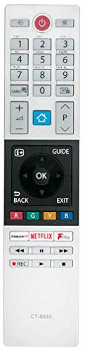 VINABTY CT-8533 Remote Control Replaced for Toshiba 43V5863DB 32W2863DB 49T6863DB 43L3863DB 43V6763DB 43T6863DB 43V6863DB 49V6863DB 43U6863DB 43T6863DB 43U5766DB 43U5863DB