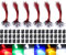 GTIWUNG 60Pcs 5mm Leds mit 20cm Kabel, DC 12V Vorverdrahtetes Licht, Vorverdrahtete LED-Dioden Licht (Rot, Gelb, GRÜN, Weiß, Warmweiß, Blau, Jeder10Pcs) + 60Pcs 5mm LED Montageringe Plastik