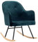 vidaXL Schaukelstuhl Schwingsessel Relaxstuhl Schwingstuhl Stuhl Polsterstuhl Wippstuhl Schaukelsessel Sessel Relaxsessel Blau Samt