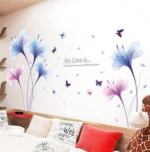 Dream Orchids Grands Stickers Muraux Fleurs Décor À La Maison Salon Art Stickers Papier Peint Amovible