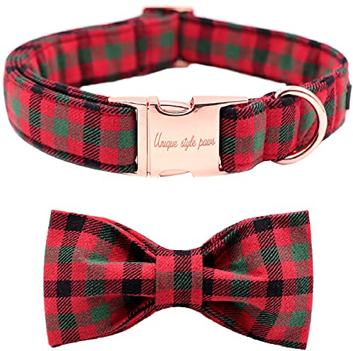Unique style paws Weihnachten Hundehalsband, Fliege Hundehalsband, bequem verstellbare Hundehalsbänder Haustier mittelgroße Hunde und Katzen