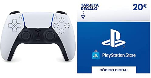 Sony PlayStation 5 - Mando inalámbrico DualSense + Sony, PlayStation - Tarjeta Prepago PSN 20€