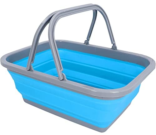 cartrend Cubo Plegable con asa, para Lavar los Platos, Compras, Transporte, lavandería, 9 litros, Camping, Camping, Camping, Caravana, Caravana, Accesorios para caravanas, Accesorios para caravanas,