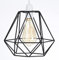 Retro Metal Wire Basket Cage Pendant Light - Vintage Industrial Style - Easy Fit Black