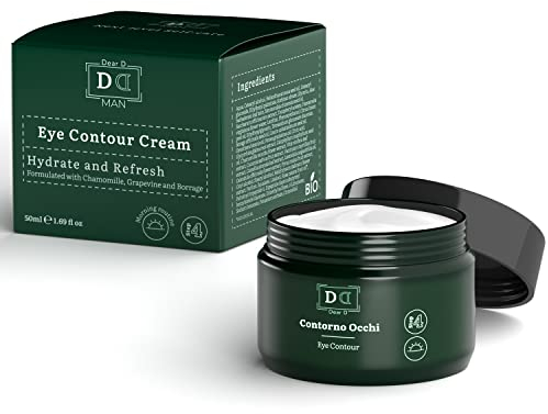 Dear D. Augencreme | Energie spendende und feuchtigkeitsspendende Augencreme für Männer | Unter-Augen-Creme Ideal für trockene Haut | Augenpflege in Reisegröße für dunkle Augenringe und Tränensäcke