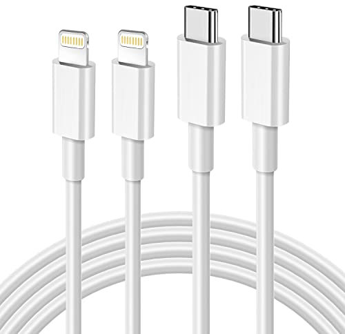 USB C to Lightning Cable 3FT 2 Pack [Apple MFi Certified], Power Supply iPhone Cables Type C iPhone Charging Cable Fast Charging Compatible iPhone 14 13 12 11 Pro Max X XS XR 8 7 6s Plus SE