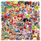 100 Stück, kompatibel mit Anime Super Mario Bro Wasserflasche, Laptop, Computer, Skateboard, Handy, Gepäck, Gitarre, DIY-Geschenk, Aufkleber, Album, Handwerk, Kalender, Planer, ästhetisches Spiel,