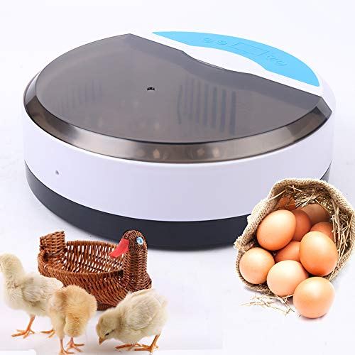 9 Eier Automatische Brutmaschine Digital Inkubator Brutapparat Flächenbrüter Brutautomat Eierinkubator Vollautomatisch Egg Incubator mit LED-Beleuchtung