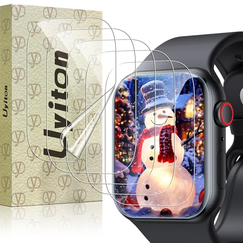 Uyiton für Apple Watch 40/41mm Series 9/8/7/6/SE Schutzfolie, 5 Stück Weich EPU Folie [Selbstheilung] HD-Klar Anti-Staub Displayschutz Folie für iWatch 40/41mm