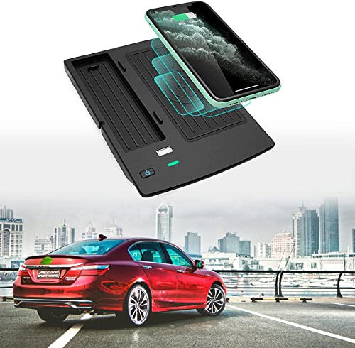 Car Wireless Charger for 10th Generation Accord 2018 2019 2020 2021 2022 Fast Charge Recessed Design Easy to Install Center Console Charging Pad for and All Qi Ph