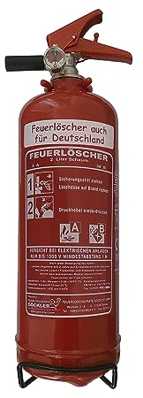 Brandengel® 2 L Schaum Feuerlöscher EN 3 Manometer Halterung Messingarmatur Sicherheitsventil, 5 A, 34B (ohne Prüfnachweis u. Jahresmarke) Küche Haushalt Gastro Hotel
