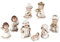 Generisch Krippenfiguren 8er Set | Kinderkrippe Krippe Weihnachtskrippe | 7 cm | Weihnachten