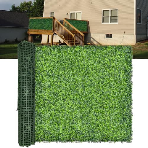 DOPGIB Artificial Boxwood Roll Panels,140x 60(58.5 SQFT) UV-Anti Faux Ivy Leaves Grass Wall for Patio Balcony Privacy, Garden, Backyard Greenery Wall Backdrop and Fence Decor