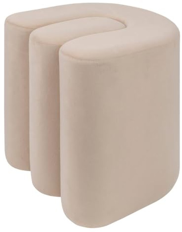 ATMOSPHERA CREATEUR D'INTERIEUR Bolan Sitzsack aus Samt, Beige