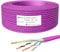 HB-DIGITAL 5m CAT.7a Netzwerkkabel LAN Kabel Verlegekabel AWG 23 Reines Kupfer S/FTP PiMF LSZH Halogenfrei RoHS-Compliant Ethernet Installationskabel Datenkabel PoE 10Gbit/s max. 1200MHz Lila