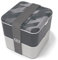 monbento - Bento Box Erwachsene MB Square graphic Dimensions Made in France - Brotdose mit 2 Fächern Luftdichten - Lunchbox Perfekt für Büro/Meal Prep/Picknick - BPA Frei - Lebensmittelecht - Grau