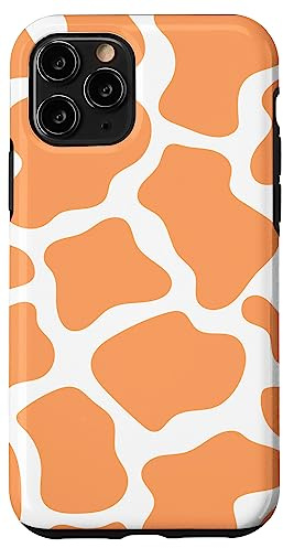 Light Orange Cow Print Pattern in Pastel Orange Case for iPhone 11 Pro