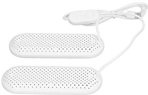 Mwrode Asciugatrice per Scarpe E Stivali Porta USB Domestica Asciugatrice per Scarpe per Cappelli, Stivali, Guanti, Asciugatrice con Timer Asciugatura Rapida E Portatile(Bianco)