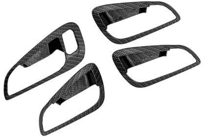 Panel Interieurleisten ABS Autotür Schüssel Dekoration Abdeckung Für Ford Für Focus 3 MK3 2015-2018 LHD Innentürgriff Schutz Abdeckungen Trim Aufkleber Zierleisten Innen (Farbe : Carbon Fiber Black