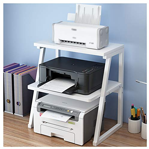 Mesa de Impresora Pequeño soporte de impresora de escritorio Estante de escáner multifunción de 3 capas usado for la cafetera de la sala de estar de la oficina Máquina de fax for la máquina de la impr