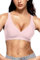 Vertvie Bras for Women Non Wired Deep V Seamless Wireless Push Up Bra Comfort Plunge T Shirt Soft Support Full Coverage Everyday Bralettes(Pink,Large)