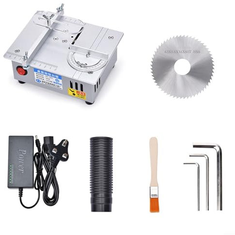 ALQPPM Electric Table Saw,Electric Table Saw, 96W 5000 RPM Portable Electric Lift Table Saw Mini Table Saw Woodworking Cutting Saw DIY(UK Plug)